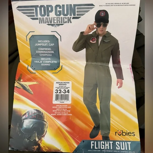 Top gun Halloween costume with hat - Picture 9 of 9